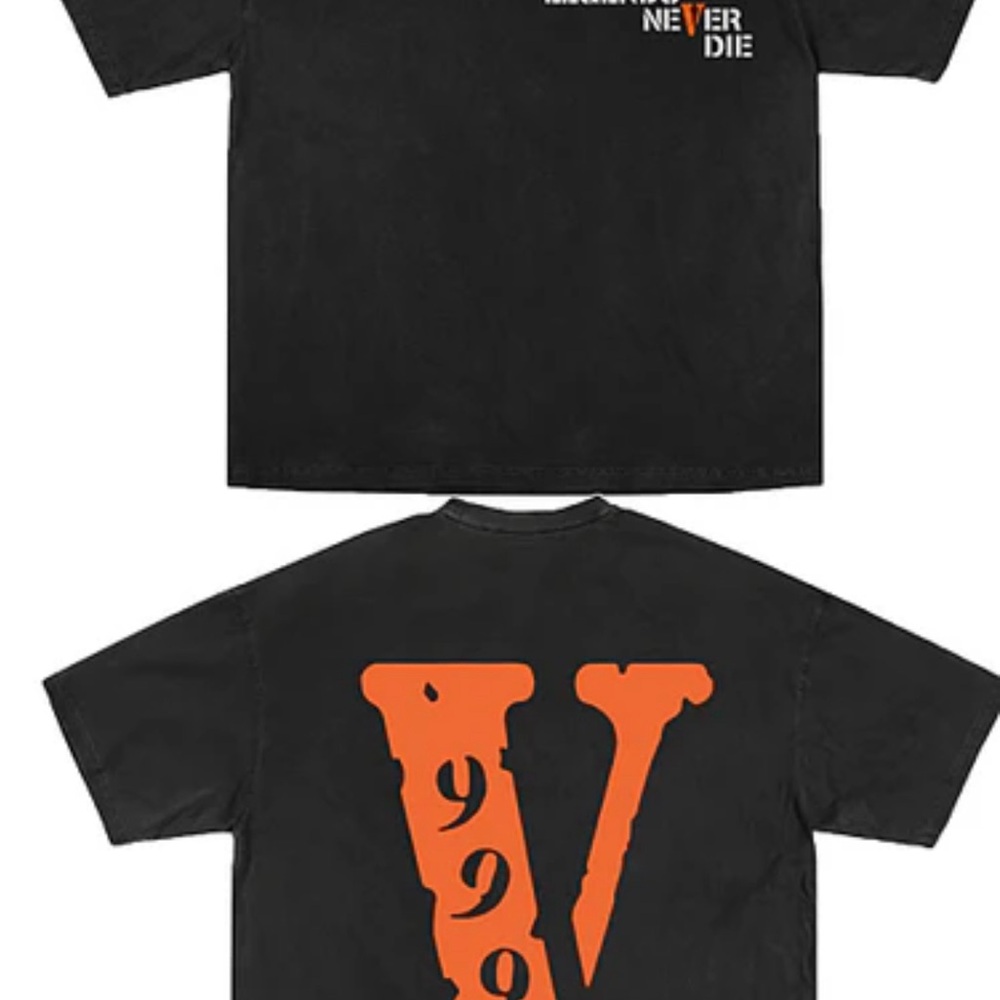 Vlone x Juice WRLD 999 Black Tee. Size Large
